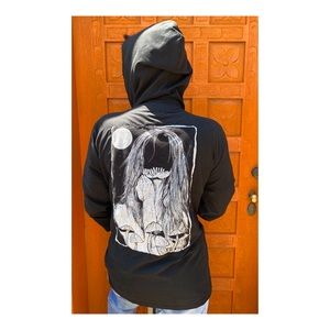 Hand-sewn patch on light weight jacket